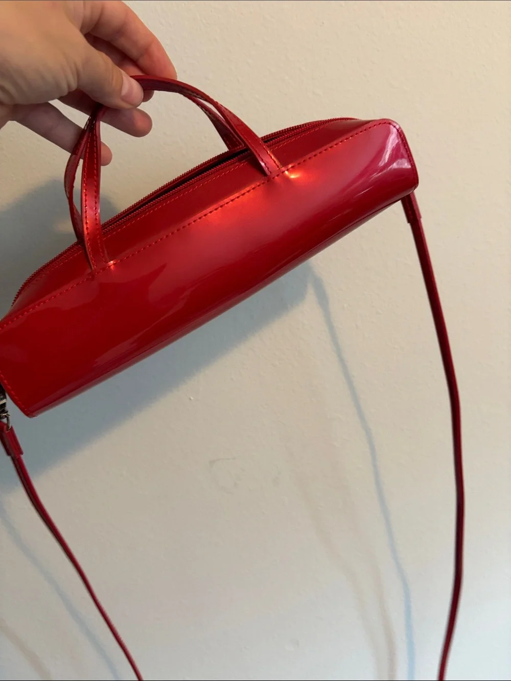 Beijo Red Barrel Crossbody with Top Handles